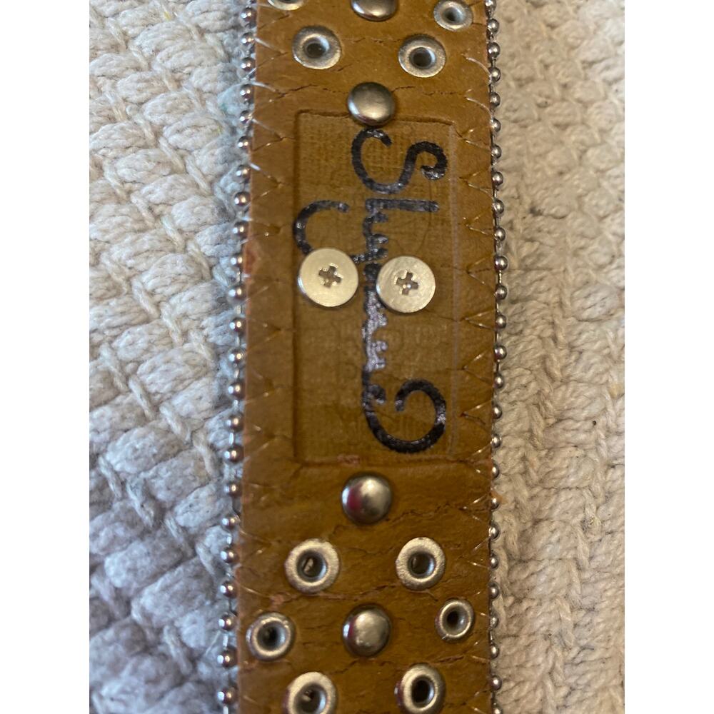 Western Belt Size 26 Rhinestone Bling Silver Glitter Crystal Cross Studded Y2K - Picture 3 of 10